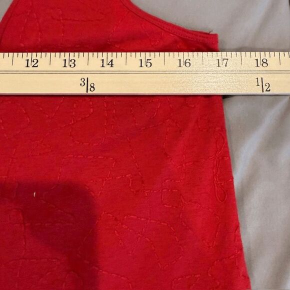 Eileen Fisher Red Embroidered Cotton Long Tunic Tank or Mini Dress Size Small - Picture 7 of 9